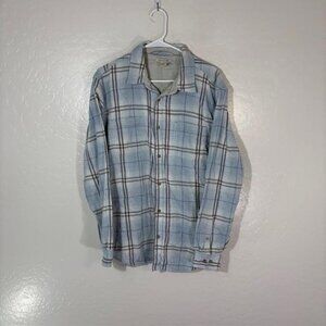Carbon2Cobalt Shirt Mens Large Plaid Button Up Long Sleeve Casual